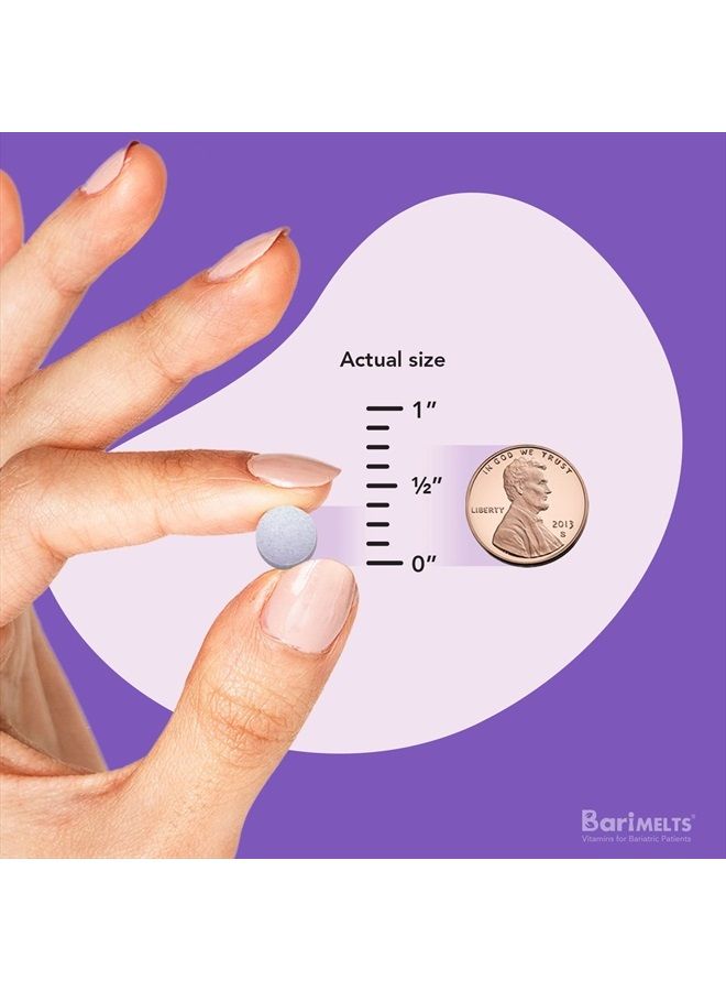 BariMelts الحديد مع فيتامين سي، فيتامينات قابلة للذوبان لعلاج السمنة لمرضى WLS بما في ذلك تحويلة المعدة وتكميم المعدة، بنكهة البرتقال الطبيعية - 90 قرصًا سريع الذوبان - Image 5